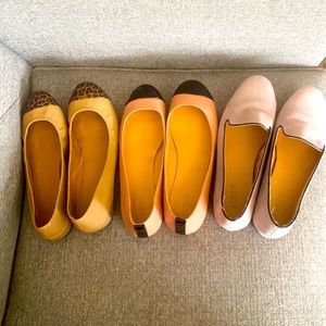 3 pairs like new j crew flats. All 3 for $50!